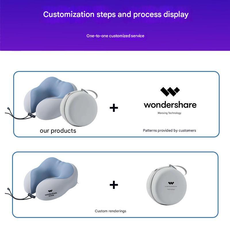 U-shaped Memory Foam Neck Pillow For Cervical Spine And Neck With Ice Silk Cooling Sensation