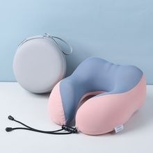 U-shaped Memory Foam Neck Pillow For Cervical Spine And Neck With Ice Silk Cooling Sensation