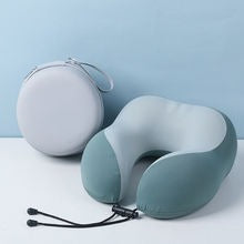 U-shaped Memory Foam Neck Pillow For Cervical Spine And Neck With Ice Silk Cooling Sensation