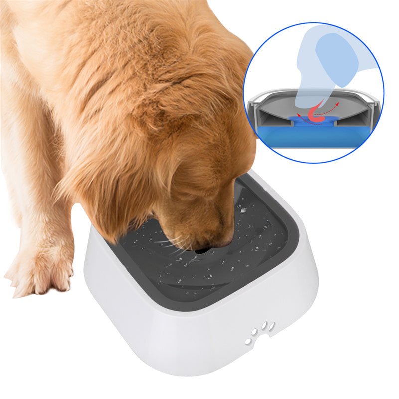 1.5L Cat Dog Water Bowl Carried Floating Bowl Anti - Overflow Slow Water Feeder Dispenser Pet Fountain ABS&PP Dog Supplies - XAVEROBlue 2L