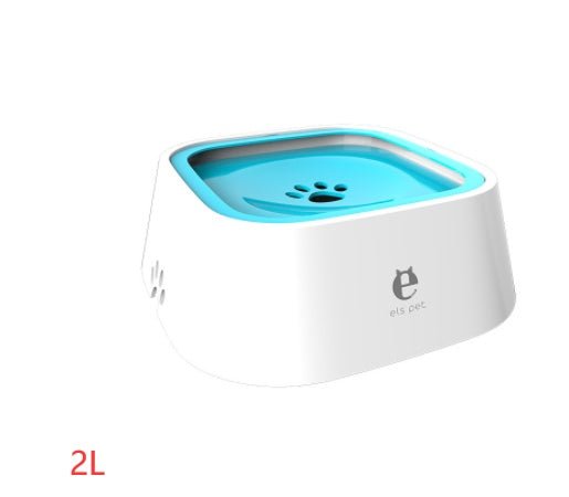 1.5L Cat Dog Water Bowl Carried Floating Bowl Anti - Overflow Slow Water Feeder Dispenser Pet Fountain ABS&PP Dog Supplies - XAVEROBlue 2L