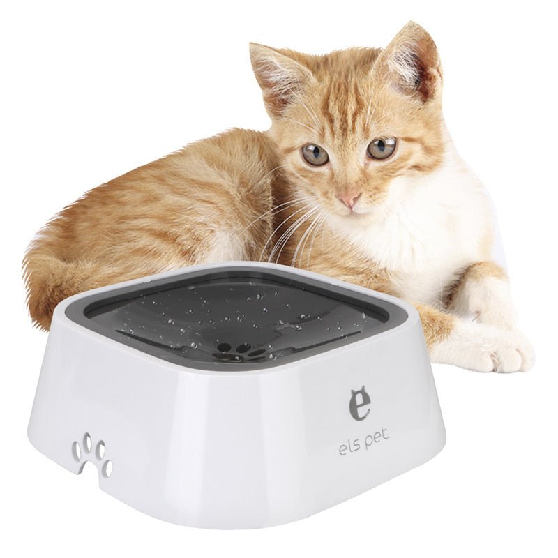 1.5L Cat Dog Water Bowl Carried Floating Bowl Anti - Overflow Slow Water Feeder Dispenser Pet Fountain ABS&PP Dog Supplies - XAVEROBlue 2L