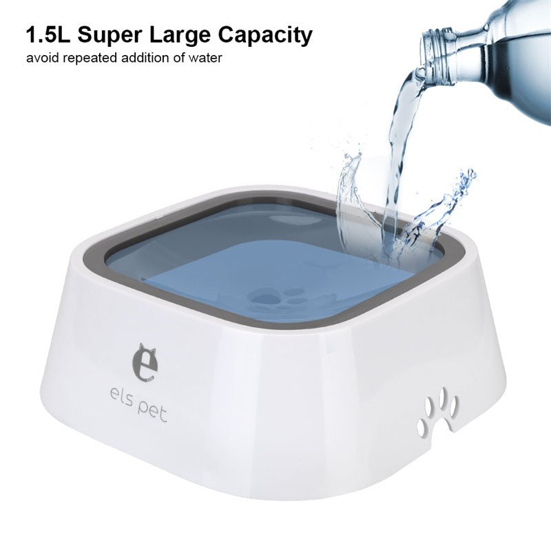 1.5L Cat Dog Water Bowl Carried Floating Bowl Anti - Overflow Slow Water Feeder Dispenser Pet Fountain ABS&PP Dog Supplies - XAVEROBlue 2L
