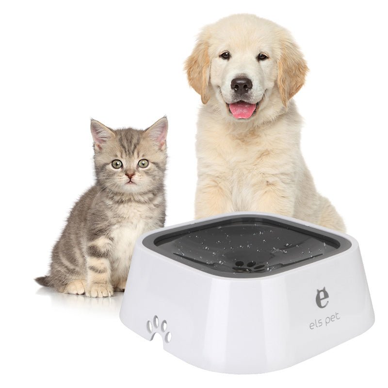 1.5L Cat Dog Water Bowl Carried Floating Bowl Anti - Overflow Slow Water Feeder Dispenser Pet Fountain ABS&PP Dog Supplies - XAVEROBlue 2L