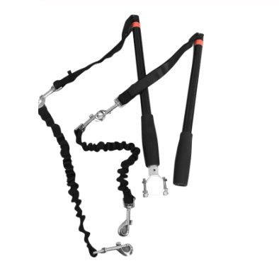 Bicycle Walking Dog Leash Dog Chain Loading and Unloading Leash Dog Dog Leash - XAVEROBlack