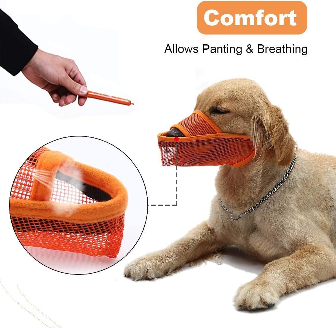 Breathable Mesh Muzzle For Dogs Anti - bite Anti - barking Anti - eating Anti - barking For Large Medium And Small Dogs - XAVEROBlack