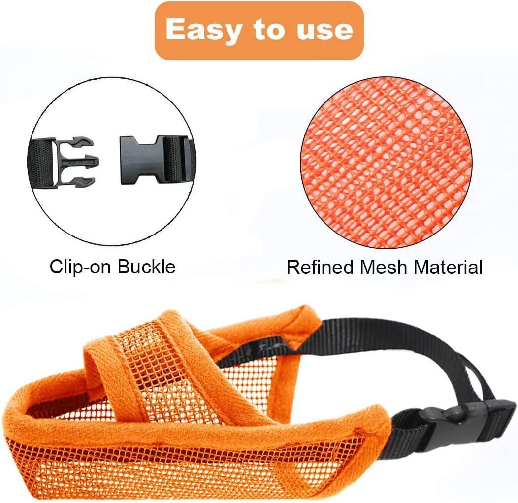 Breathable Mesh Muzzle For Dogs Anti - bite Anti - barking Anti - eating Anti - barking For Large Medium And Small Dogs - XAVEROBlack