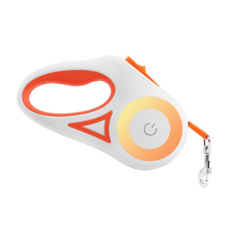 Dog Leash Retractable Leash And Dog Collar Spotlight Automatic Pet Dog Cat Traction Rope For Small Medium Dogs Pet Product - XAVEROOrange 3M
