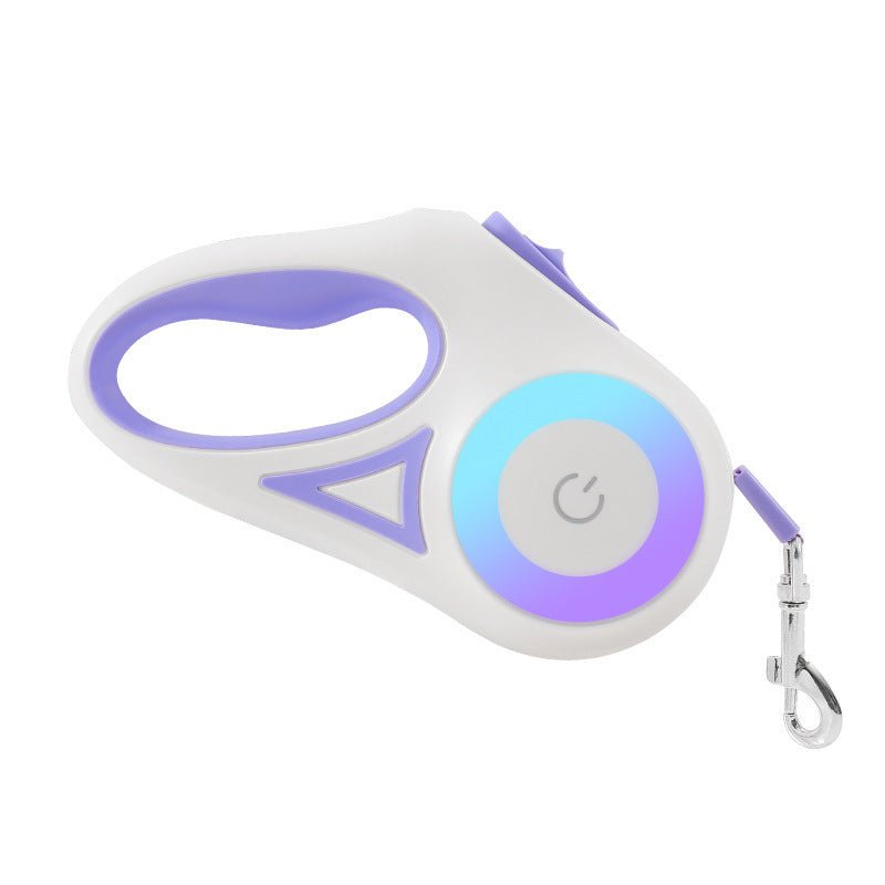 Dog Leash Retractable Leash And Dog Collar Spotlight Automatic Pet Dog Cat Traction Rope For Small Medium Dogs Pet Product - XAVEROPurple 3M
