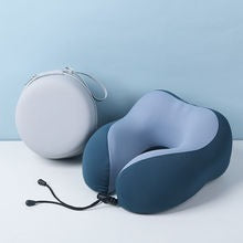 U-shaped Memory Foam Neck Pillow For Cervical Spine And Neck With Ice Silk Cooling Sensation