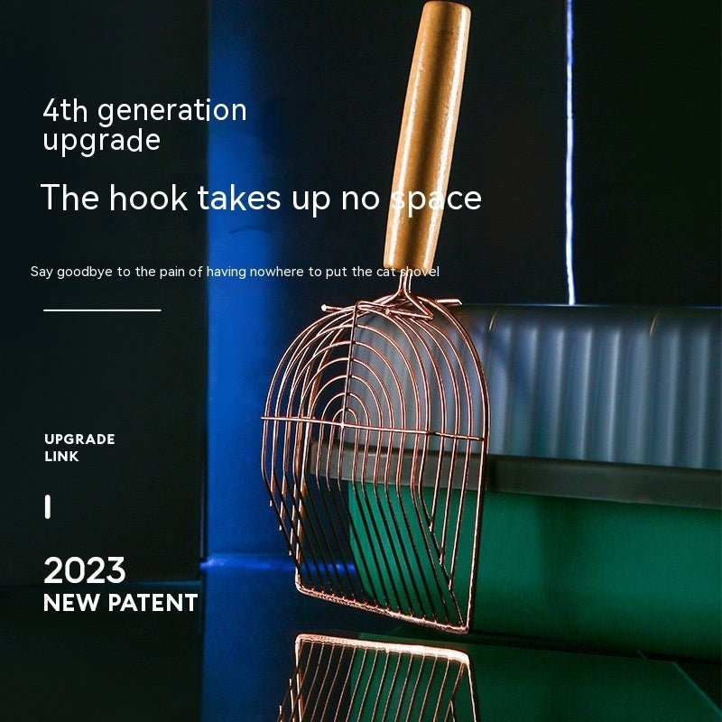 Household Fashion Simple Metal Cat Litter Scoop - XAVERORose Gold