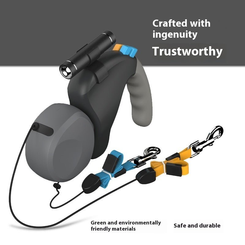 Pet Supplies Double - headed Dog Walker Outdoor - XAVEROBlack