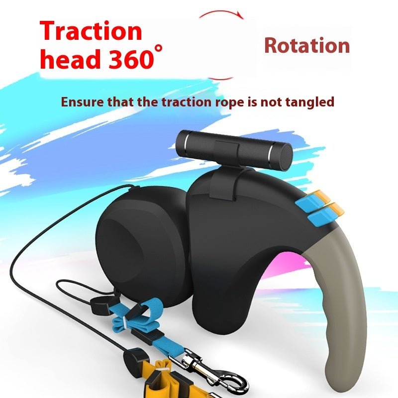 Pet Supplies Double - headed Dog Walker Outdoor - XAVEROBlack