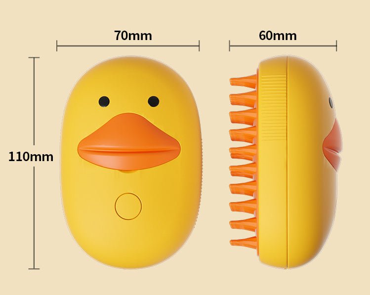 Pet Whale Small Yellow Duck Spray Massage Comb - XAVEROSmall Yellow Duck White