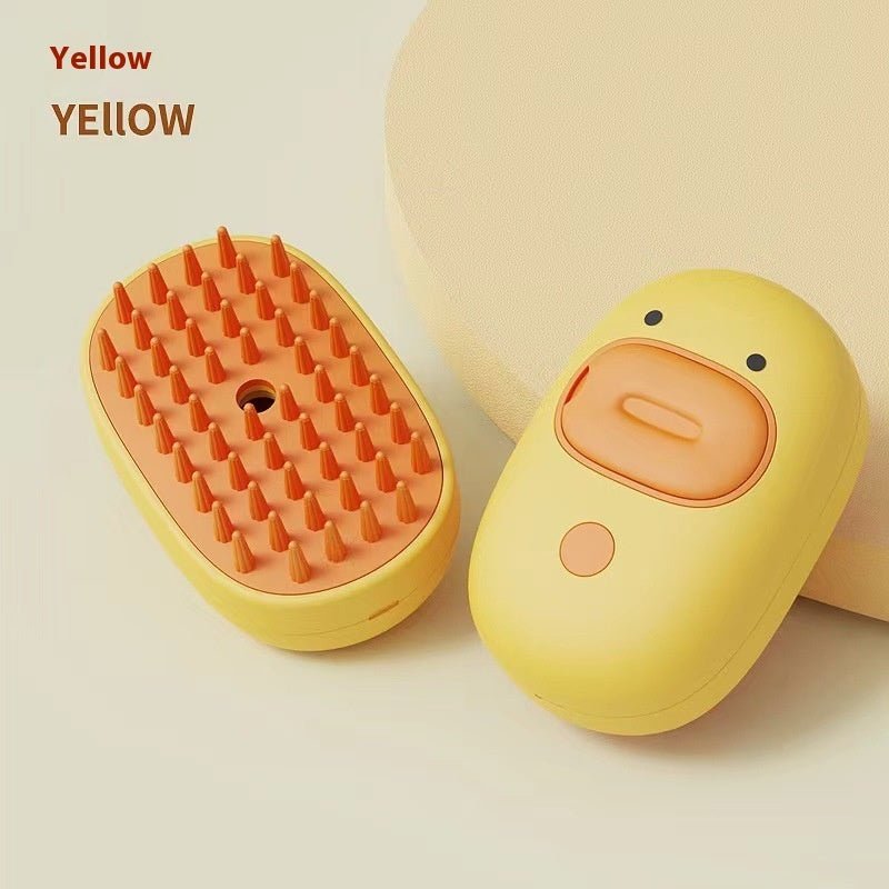 Pet Whale Small Yellow Duck Spray Massage Comb - XAVEROSmall Yellow Duck Yellow