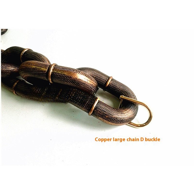 Plastic Thick Dog Leash Large Iron Chain Hand Holding Rope - XAVEROAntique Silver Thick 1.5 M